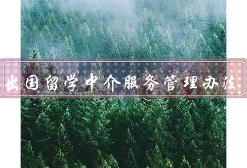 自费出国留学中介服务管理办法（定义和范围／要求和标准）