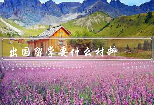 出国留学要什么材料