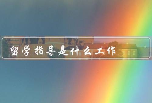 留学指导是什么工作，院校和专业选择、申请材料准备、生活指导