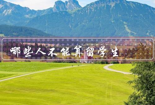 哪些人不能算留学生（合法身份的人、接受正规教育的人）
