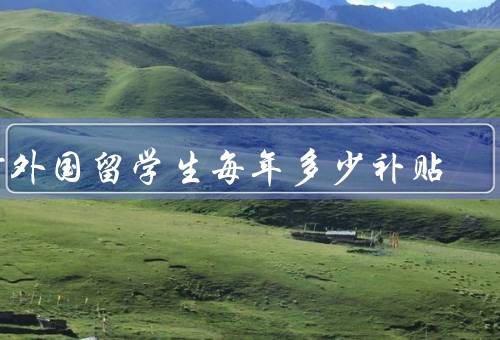 国家对外国留学生每年多少补贴，留学生奖学金／生活补贴