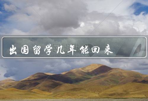 出国留学几年能回来，就业机会／专业技能／个人选择