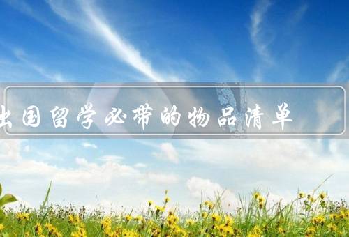 出国留学必带的物品清单，护照和签证／行李箱和背包