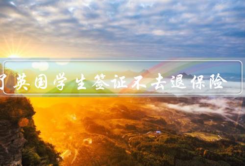 办了英国学生签证不去退保险（不去退保险的后果）
