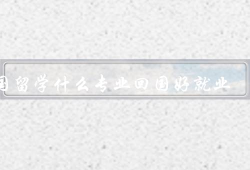 出国留学什么专业回国好就业（专业选择、国内需求、个人兴趣与能力）