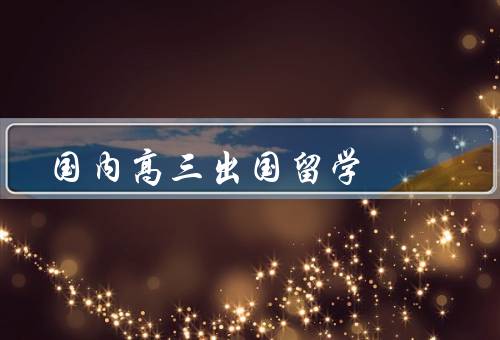 国内高三出国留学，选择留学的动因／影响因素／留学的挑战与机遇