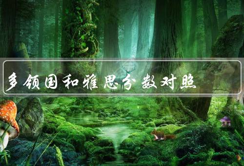 多领国和雅思分数对照，多领国和雅思分数之间的联系