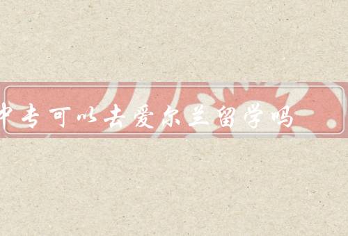 中专可以去爱尔兰留学吗，学历是否可以申请爱尔兰留学