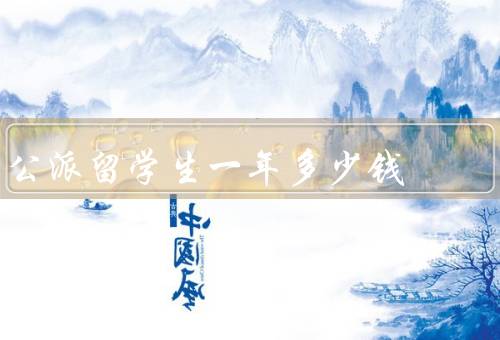公派留学生一年多少钱