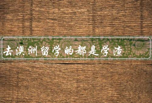 去澳洲留学的都是学渣（语言障碍／学术压力／文化差异）