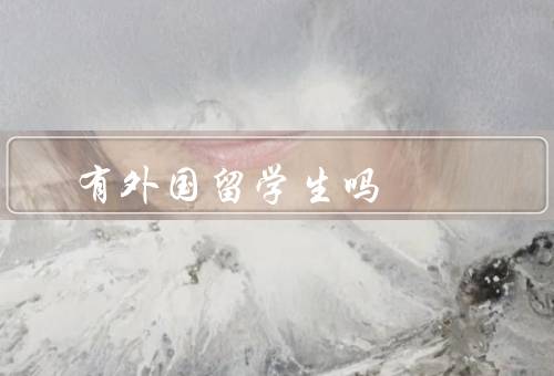 专科有外国留学生吗，数量／专业选择／生活和学习环境