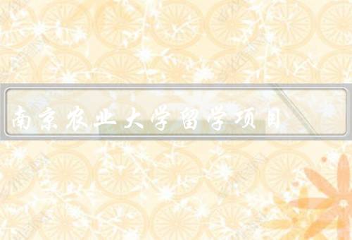 南京农业大学留学项目