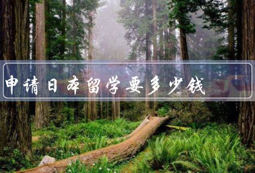 申请日本留学要多少钱（学费／生活费／签证费）