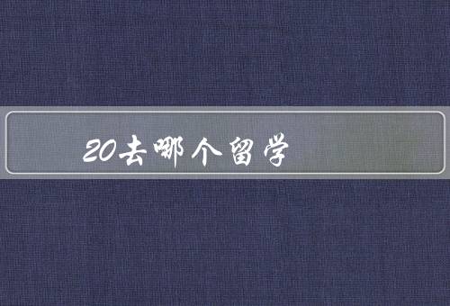 20万能去哪个国家留学（美国／澳大利亚／加拿大）