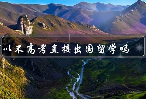 可以不高考直接出国留学吗（高考的重要性、直接出国留学的途径）