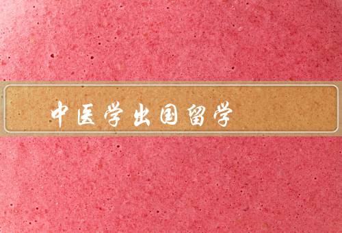 中医学出国留学，中医学的国际传播、学习、研究和发展中医学