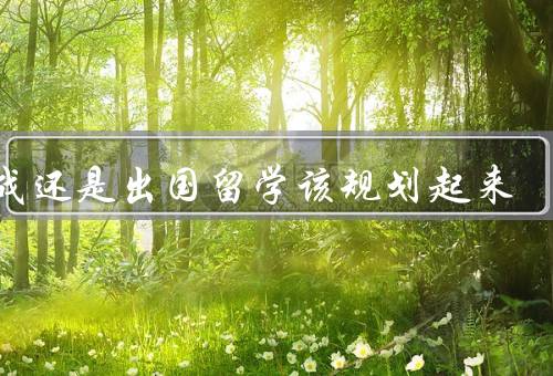 二战还是出国留学该规划起来（二战背景／留在自己的国家／出国留学）
