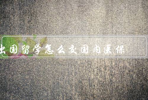 出国留学怎么交国内医保（了解医保政策／办理医保转出手续）