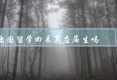 出国留学回来算应届生吗（留学期间是否算作应届生）