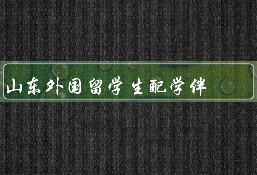 山东外国留学生配学伴（外国留学生配学伴／促进文化交流／共同成长）