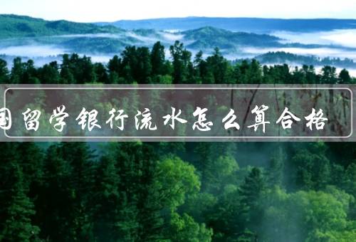 出国留学银行流水怎么算合格（时间范围、金额和稳定性）