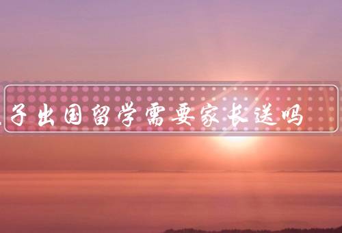 孩子出国留学需要家长送吗（远离陌生环境、保证学业顺利、安全保障）