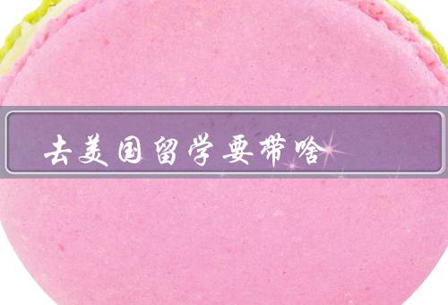 去美国留学要带啥