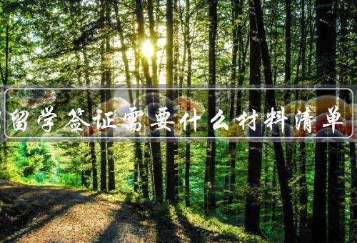 办理留学签证需要什么材料清单（护照、签证申请表）