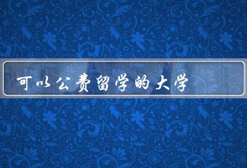 可以公费留学的大学（北京大学、清华大学、上海交通大学）