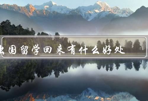 出国留学回来有什么好处，拓宽视野／提升语言能力