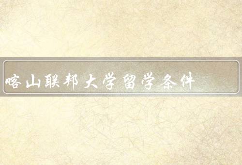 俄罗斯喀山联邦大学留学条件，学术要求／语言要求／申请材料
