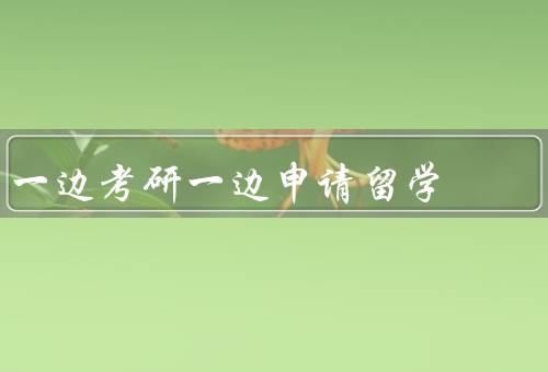 一边考研一边申请留学（选择的动机、时间与精力的管理、风险与挑战）