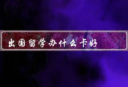 出国留学办什么卡好（银行卡／学生证／医疗保险卡）