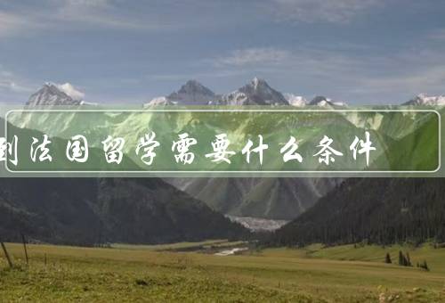 到法国留学需要什么条件，语言能力、学术成绩、经济状况