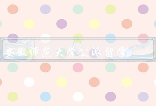 安徽师范大学公派留学，意义、项目、申请流程