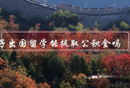 孩子出国留学能提取公积金吗（可以提取公积金吗、是否有例外情况）