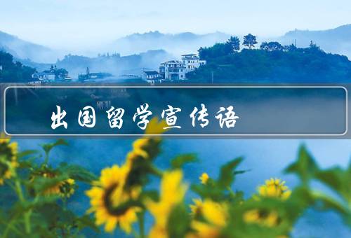 出国留学宣传语，拓宽知识面／增强语言能力／开阔视野