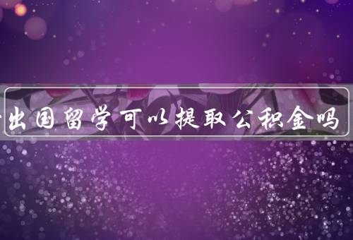 子女出国留学可以提取公积金吗，子女出国留学政策概述