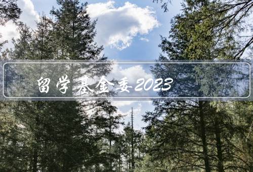 国家留学基金委2023（留学机会丰富、全面支持体系）