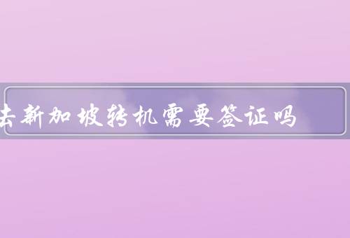 去新加坡转机需要签证吗（新加坡转机签证政策、办理新加坡转机签证）