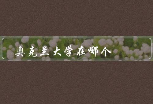 奥克兰大学在哪个国家，历史／地理位置／教育资源