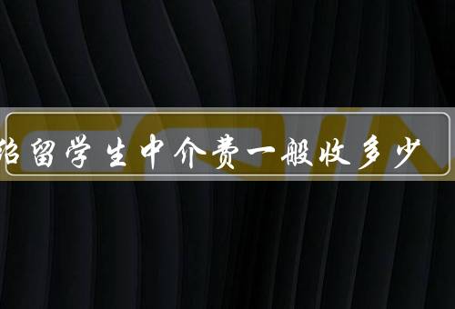 介绍留学生中介费一般收多少（含义／收费标准／支付方式）