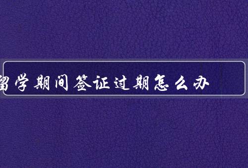 留学期间签证过期怎么办（签证过期（应及时与学校联系）
