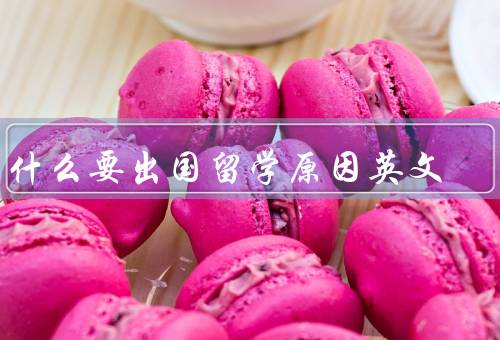 为什么要出国留学原因英文，开阔眼界、提升学术水平、丰富人生经历