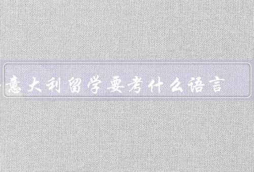 去意大利留学要考什么语言（意大利语、英语、其他语言）