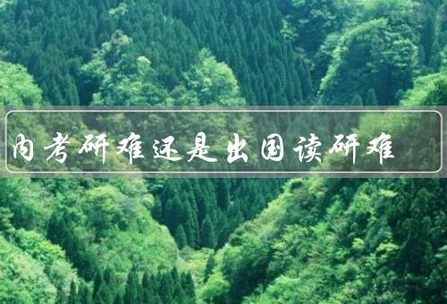 国内考研难还是出国读研难，国内考研难、出国读研难、总结
