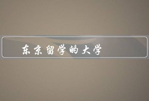 东京留学的大学，东京大学／早稻田大学／东京外国语大学