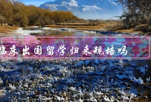 临床出国留学归来规培吗