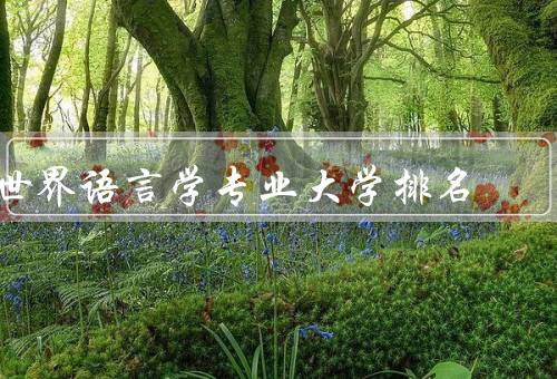 世界语言学专业大学排名（方法、前五名、其他学校）