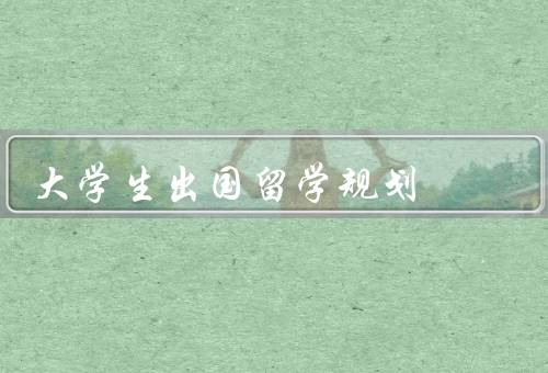 大学生出国留学规划，目的、准备、规划